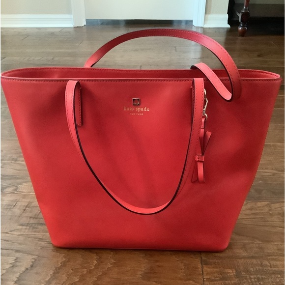 kate spade Handbags - Kate Spade Red Leather Totebag